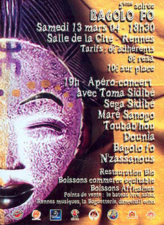 Festival Bagolo Fô à Rennes - 13 Mars 2004